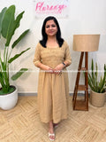 Florista Aline Kurti in Weaved Cotton - Chiku mix Beige (4037D) - Chiku muix Beige / S