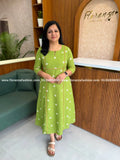Florista Aline Kurti in Weaved Cotton - Light Green (4119A) - Light Green / M