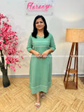 Florista Aline Top in South Weaved Cotton - 3776 - Green / S