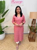 Florista Kurti in Ikat - Pastel Peach (4062) - Pastel Peach / S