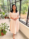 Florista Kurti In Imported Cotton - Milky White n Multi-colour (3833) - Multi Colour / S