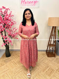 Florista Kurti In Mul-Chanderi (3855) - Mauve Peach / XS