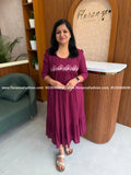Florista Kurti in Pure cotton Hakoba - Grape Purple (4127D) - Grape Purple / S