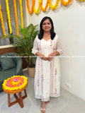 Florista Onam Special Kurti in Mul- Chanderi - (3818A) - OFF-WHITE / XS