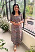 Florista Co-Ord Set in Printed Cotton - Grey (3679)