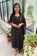 Florista 3 Piece Set in Weaved Cotton - Black (3750)