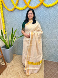 Onam Special Saree in Tissue - Rose Gold (3936) - Rose gold