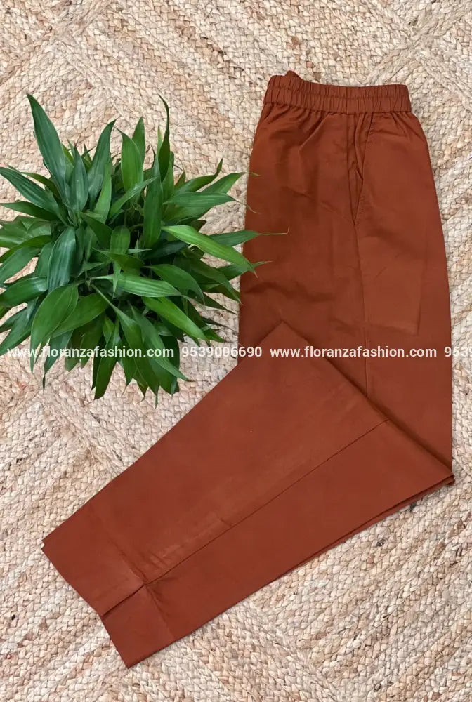 Our Own Brand Premium Bottom in Thar Laffer Cotton - 2744 - DARK BRICK / S