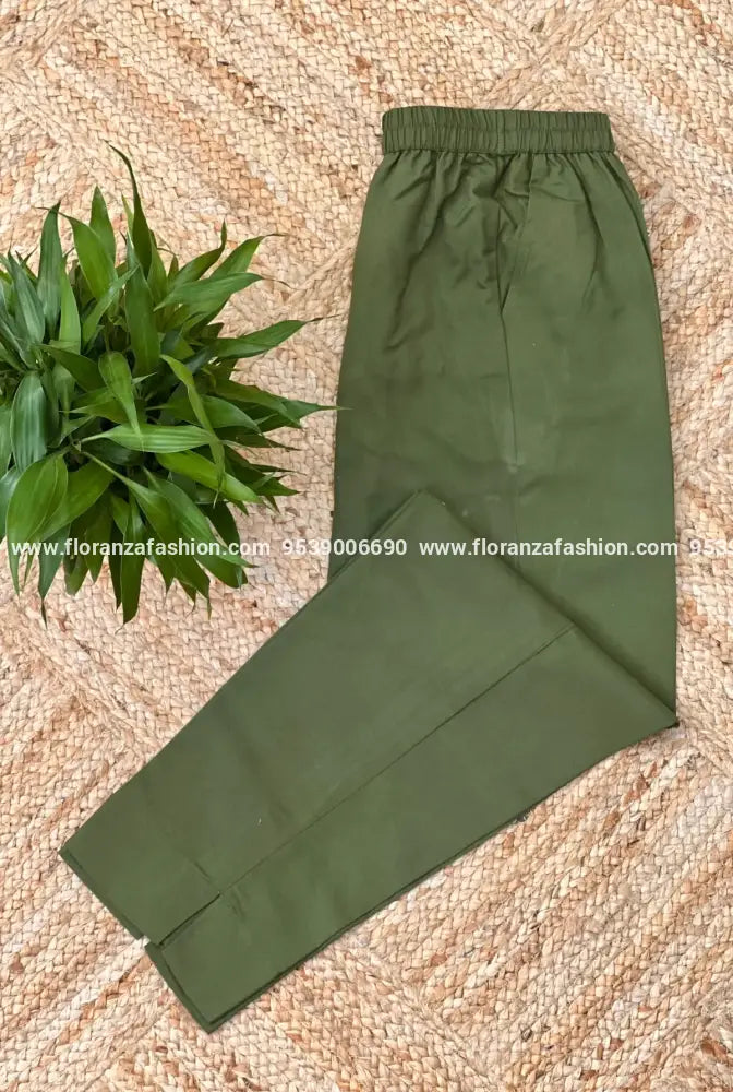 Our Own Brand Premium Bottom in Thar Laffer Cotton - 2744 - OLIVE GREEN / S