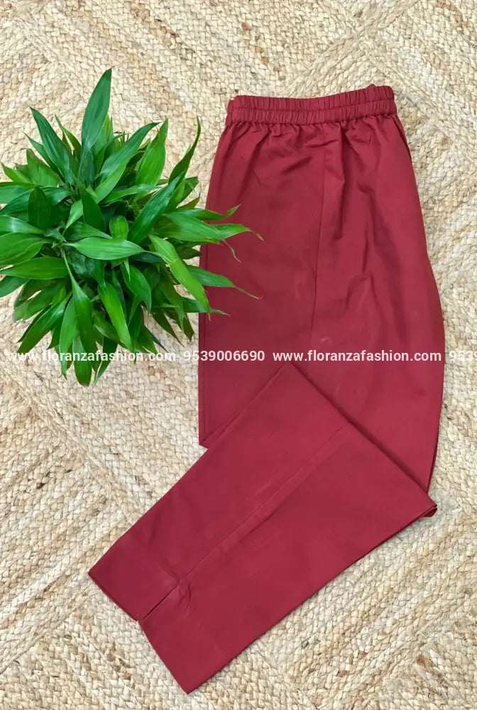 Our Own Brand Premium Bottom in Thar Laffer Cotton - 2744 - S / DUSTY MAROON