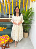 Pre-Book: Florista Onam Special Kurti in Kora Cotton (3814A) - OFF-WHITE / XS