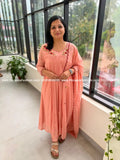 Premium 3 Piece Set In Coral Silk - Peach(4120A) - PEACH / L