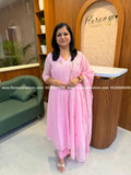 Premium 3 Piece Set in Cotton Kota - Baby Pink(4132A) - BABY PINK / L