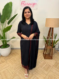 Premium 3 Piece Set In Wrinkle Rayon - Black (4063B) - Black / M