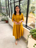 Top n Bottom Set in Cotton - Mustard Yellow (3952C) - Mustard Yellow / M