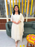 Florista Onam Special 3 Piece Set In Cotton Hakoba with Sequins work - (3823A)