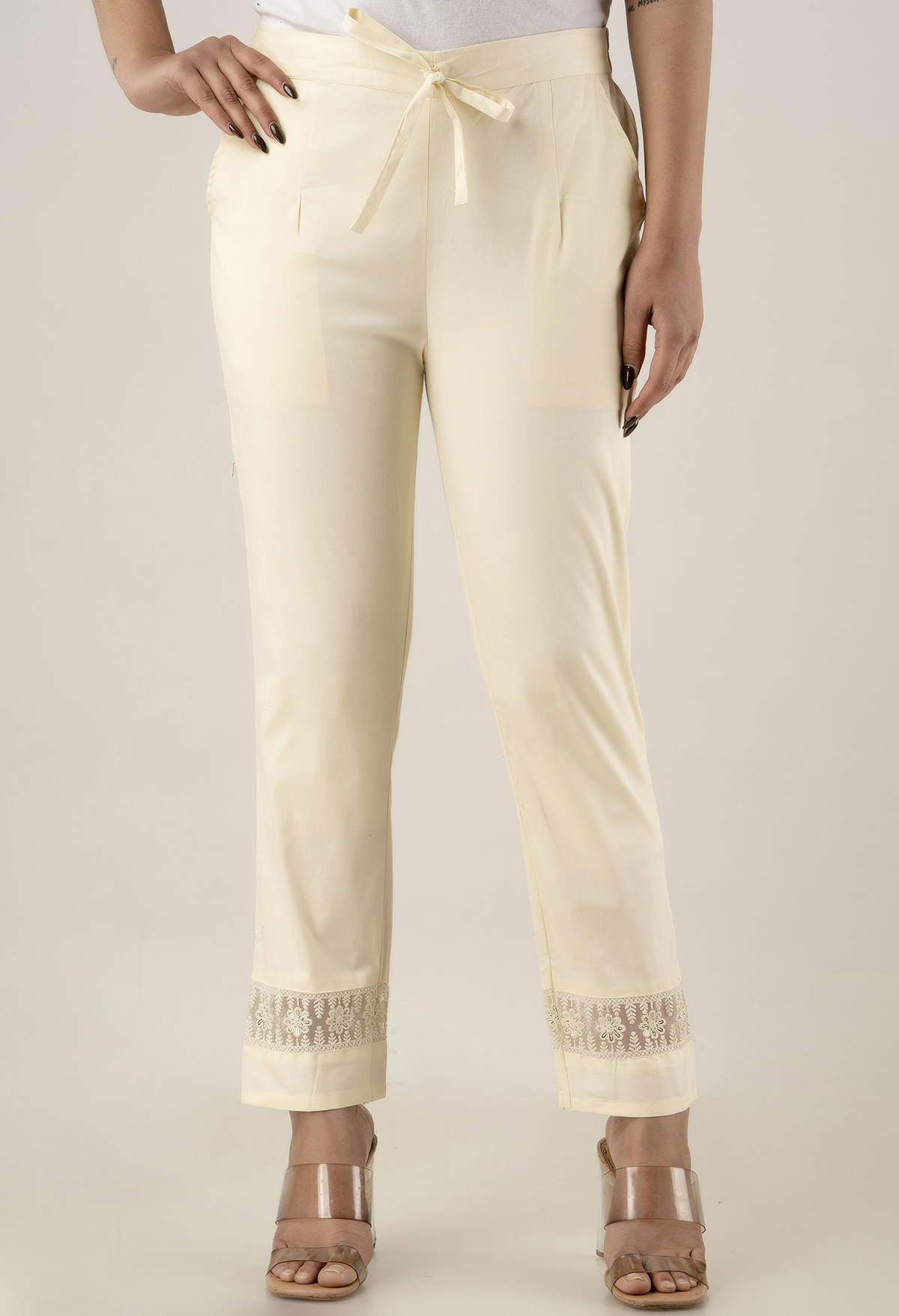 Boat Weekend High Waist Lace Pants in White Curves • Impressions Online  Boutique